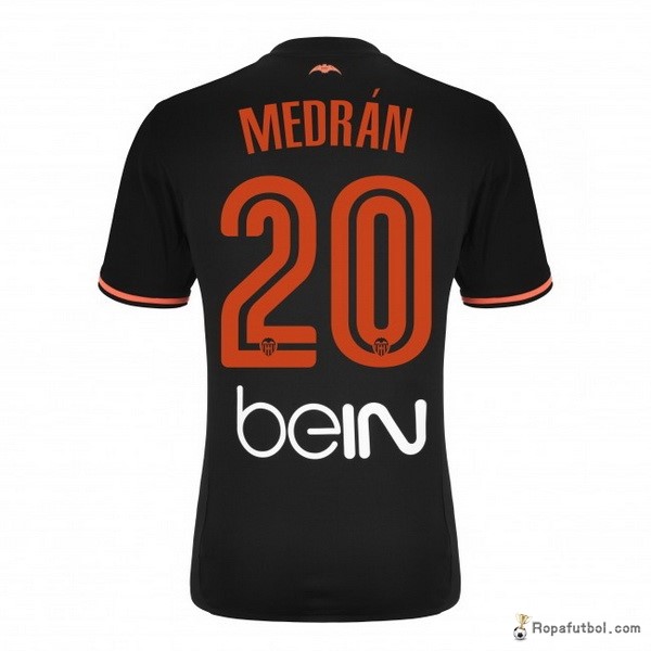 Camiseta Valencia Replica Segunda Ropa Medra 2016/17 Negro